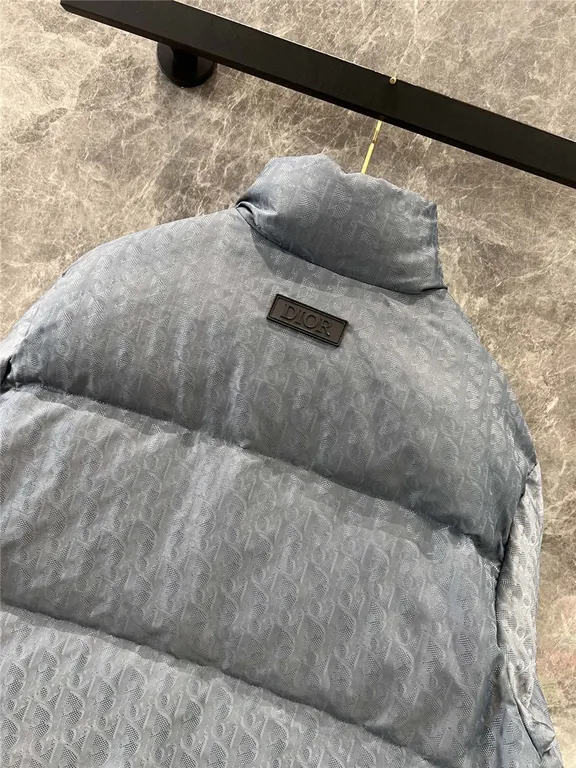 Dior monogram stand collar down jacket